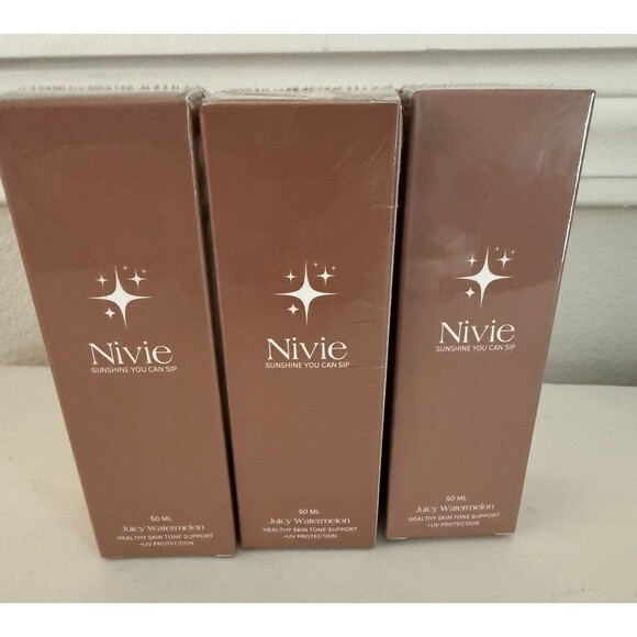 3 NEW Sealed Authentic Nivie Tanning Drops | 50ml | Tasty Watermelon Flavor - Picture 1 of 6